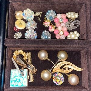 Vintage jewelry earrings necklaces pins bracelets various condition and pieces